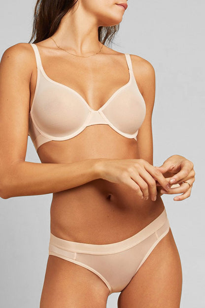 Silky Brief in Peach