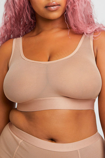 Sieve Bra Top in Buff