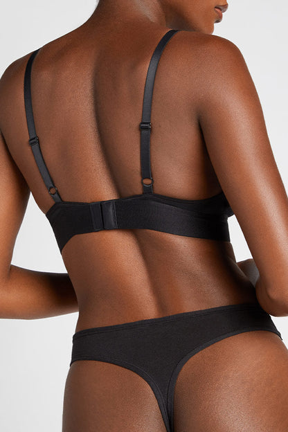 Sieve Triangle Bra in Black
