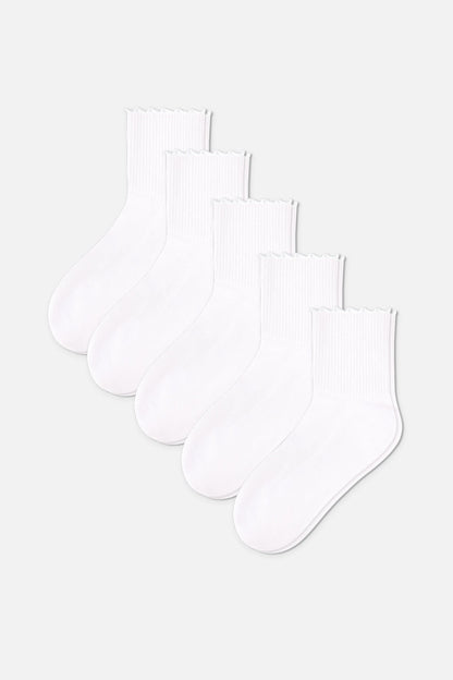 Flutter Sock in White (Pack)