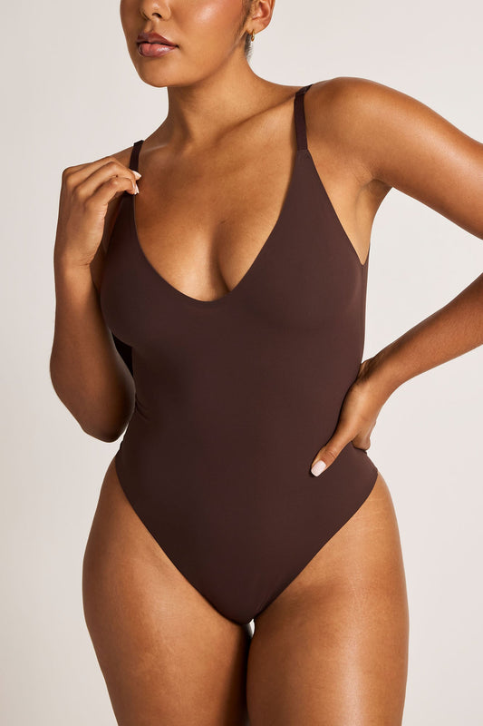 Base Cami Bodysuit in Espresso