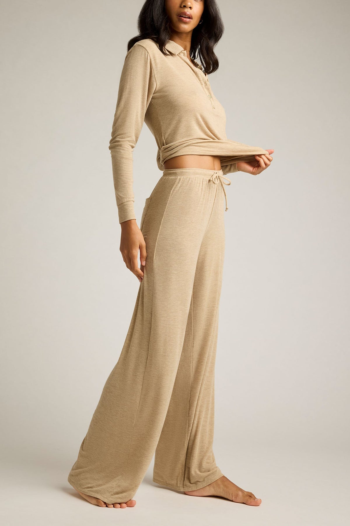 Fino Featherweight Cashmere Track Pant in Dune