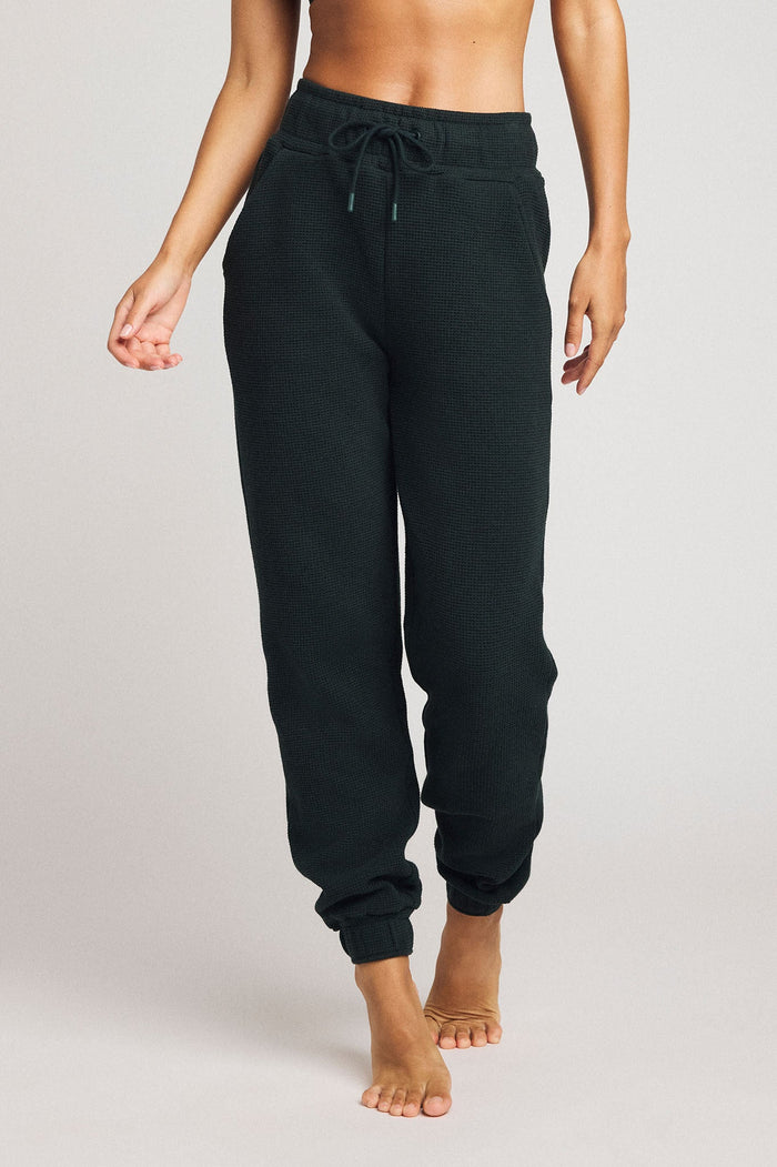 Waffle Knit Jogger in Cypress