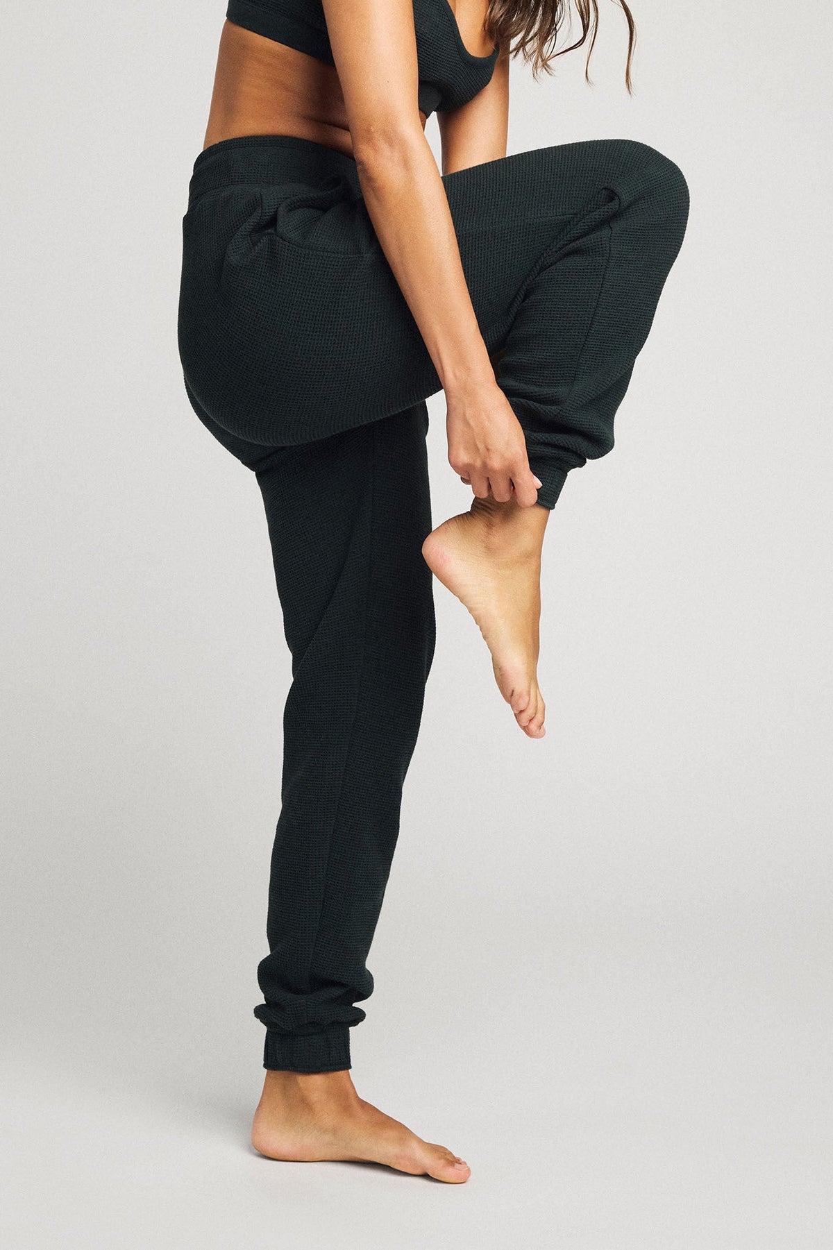Waffle Knit Jogger in Cypress