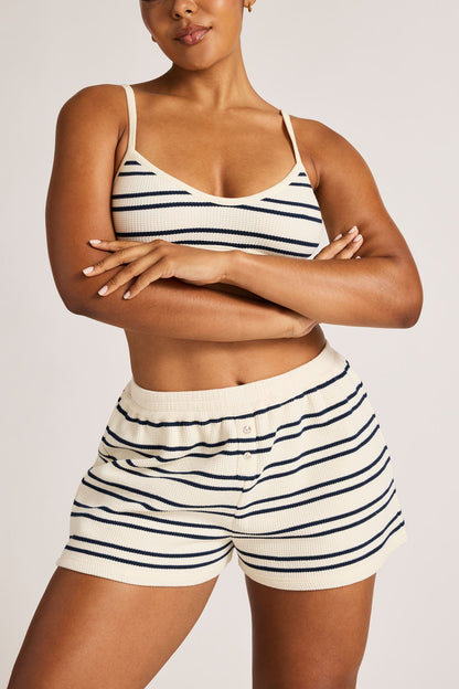 Waffle Knit Short in Sailor