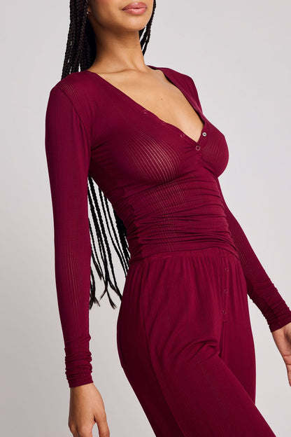 Whipped Henley in Cassis