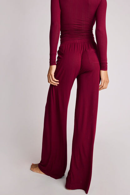 Whipped Track Pant in Cassis