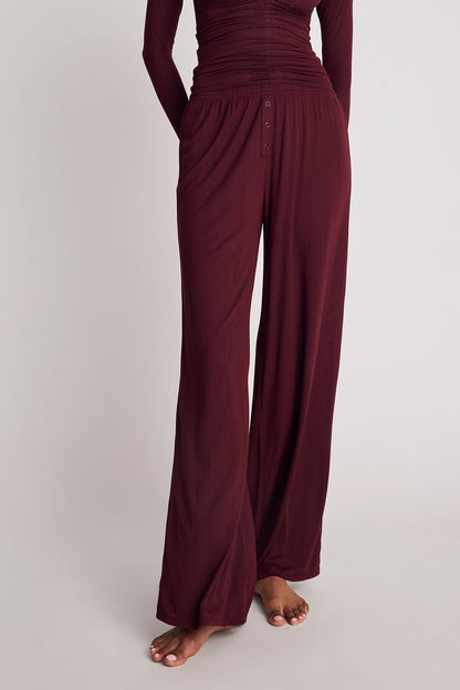 Whipped Track Pant in Garnet