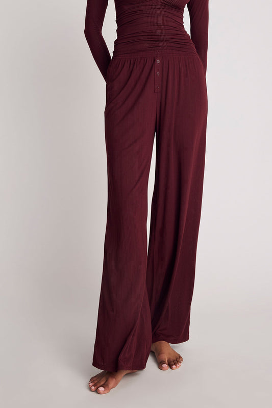 Whipped Track Pant in Garnet