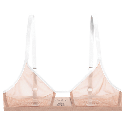 Sieve Cutout Bra in Buff + White