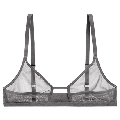 Sieve Cutout Bra in Graphite
