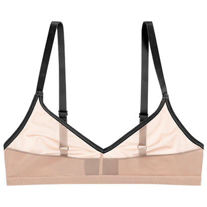 Sieve Non-Wire Bra in Buff + Black