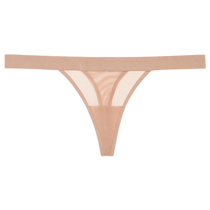 Sieve Thong in Buff