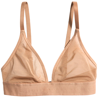 Sieve Triangle Bra in Buff