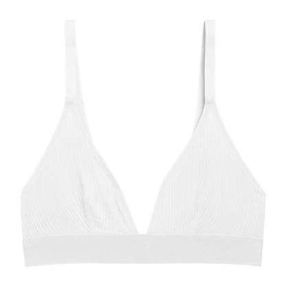 Whipped Triangle Bra in White